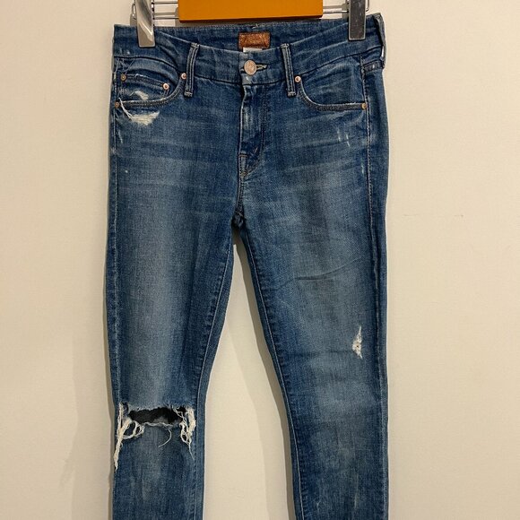 MOTHER The Looker Getting Rowdy Distressed Skinny Jeans sz 25 - Picture 1 of 5